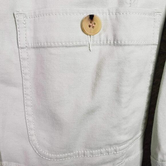 Talbots Coat Canvas Women's Jacket Size Large L Light Green Button Utility - Picture 5 of 8
